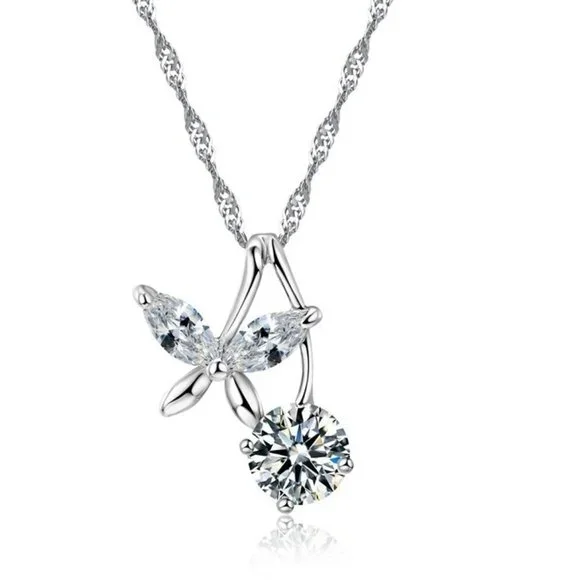💎 NEW ❤️ butterfly Women Necklace 925 Sterling Silver - Picture 1 of 1